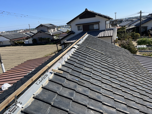 葺き直し　セメント　棟替え