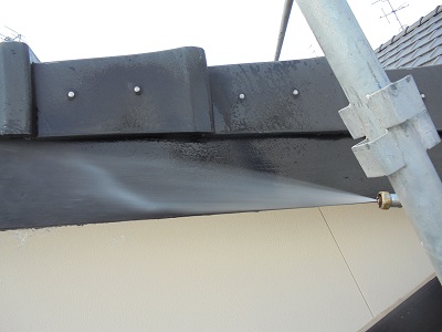 破風の洗浄の様子