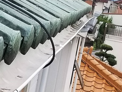 北区　雨樋　自然災害