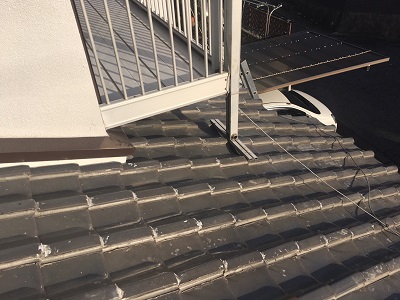 定期点検にお伺いした時の大屋根の状況