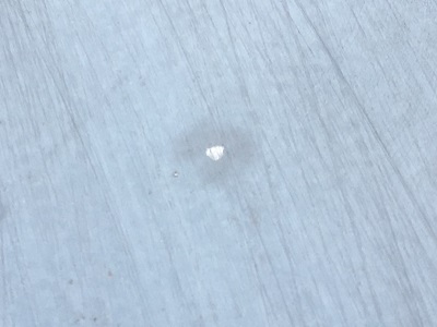 ケレン作業によって錆を落とした箇所