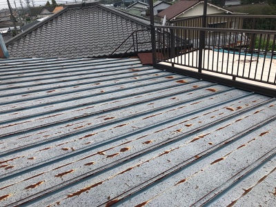 台風被害をうけたお宅の様子