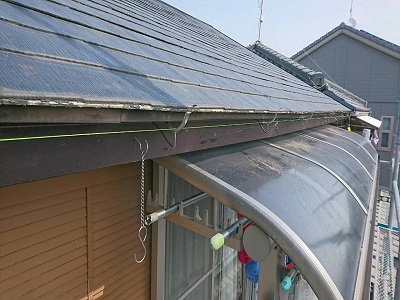 雨樋工事完工の様子