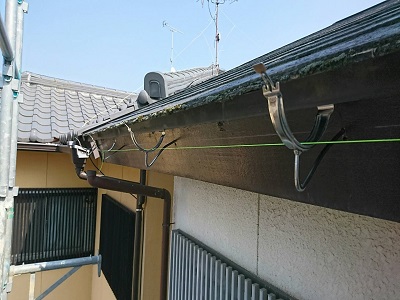 雨樋工事完工の様子