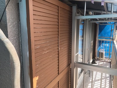 外壁塗装工事完工の様子