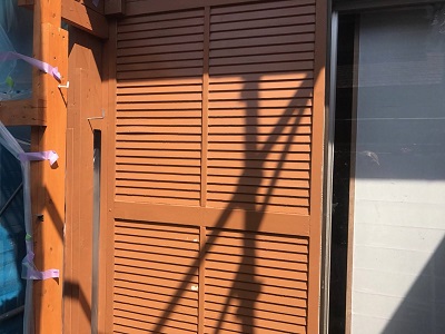 外壁塗装工事完工の様子