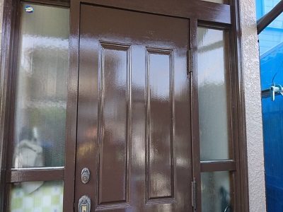 外壁塗装工事完工の様子