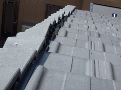 平板瓦の補修前の様子