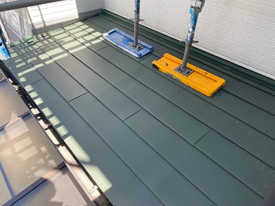 カバー工事完工の様子