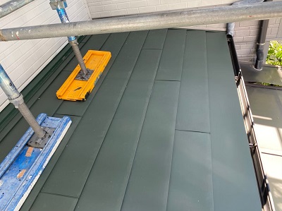 カバー工事完工の様子