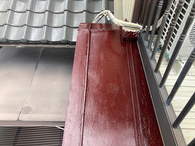 瓦棒塗装工事の施工後