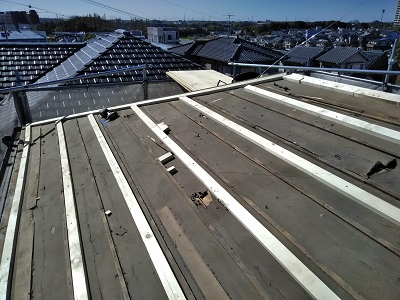 解体が完了した大屋根の様子