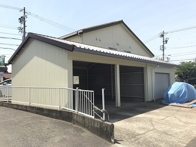 完工後の車庫の外観