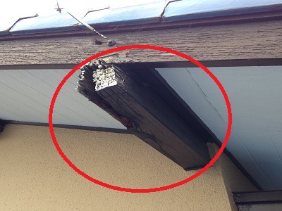 経年劣化で破損してしまった母屋