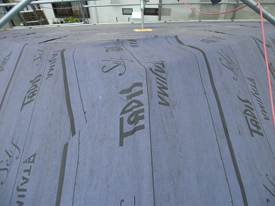 ルーフィングした屋根