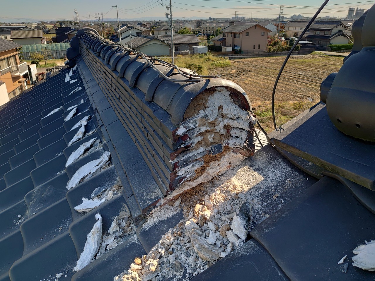 大屋根　施工中