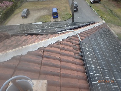 屋根棟組み替え瓦撤去