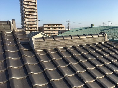 一宮市　屋根　漆喰　施工前