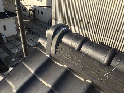 一宮市　屋根　漆喰　施工前