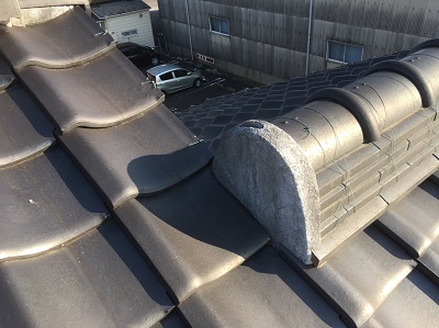 一宮市　屋根　漆喰　施工前