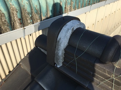 一宮市　屋根　漆喰　施工前