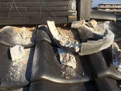 一宮市　漆喰　はつり　撤去