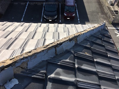 棟組み換え　施工中