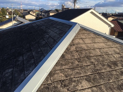 屋根板金部分の修繕工事後の様子