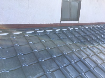 漆喰瓦どめ工事施工前の様子