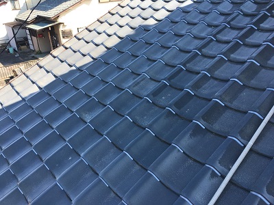 漆喰瓦どめ工事施工前の様子