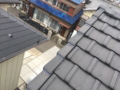 平板瓦のケラバ修繕工事施工後の様子