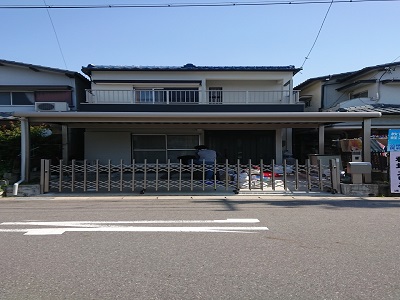 外壁サイディング貼り工事完工の様子