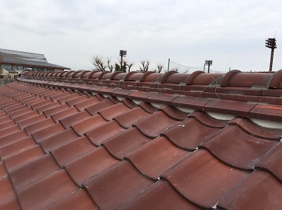 屋根　漆喰　施工後