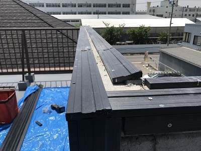樹脂　下地　施工中