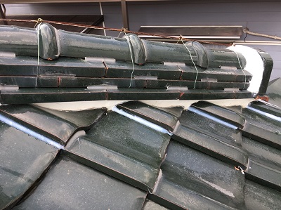 犬山市　屋根工事　漆喰　施工後