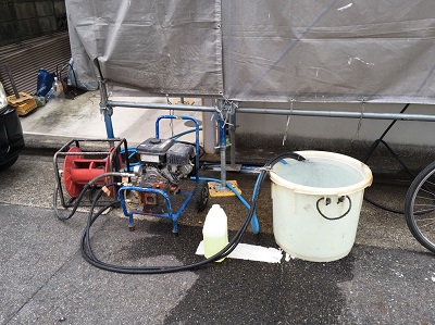 水洗い作業の道具