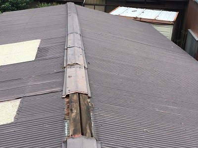 棟　貫板　腐食