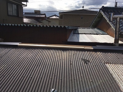 棟　貫板　交換中