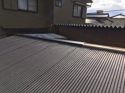 棟　貫板　交換中