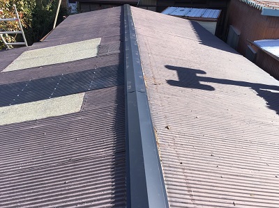 台風被害　板金　交換