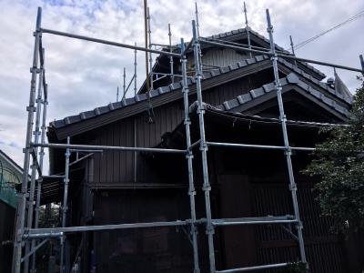 足場仮設完成写真