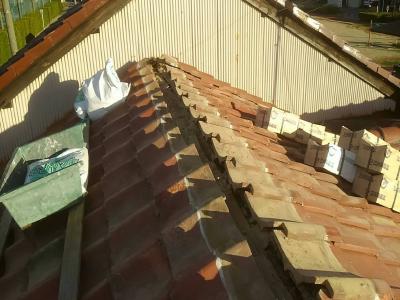 屋根棟の現状写真