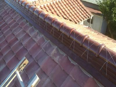 屋根棟施工写真
