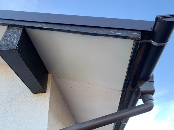 木パネル張替後の軒天