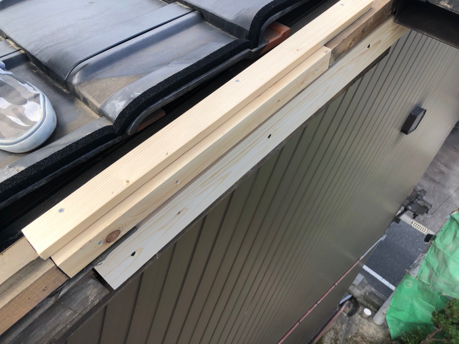 補強した木下地