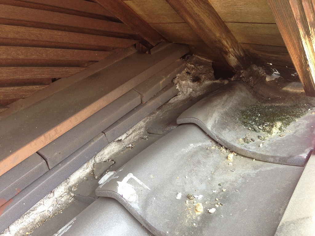 棟違い壁際不良