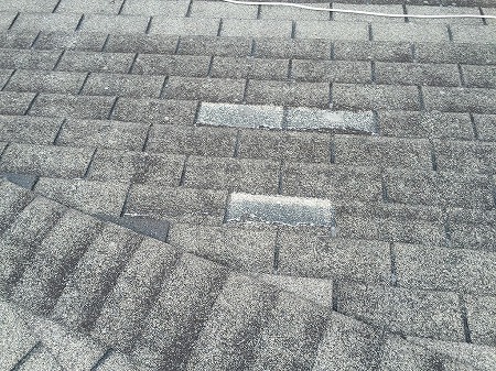 飛散して千切れたシングル材