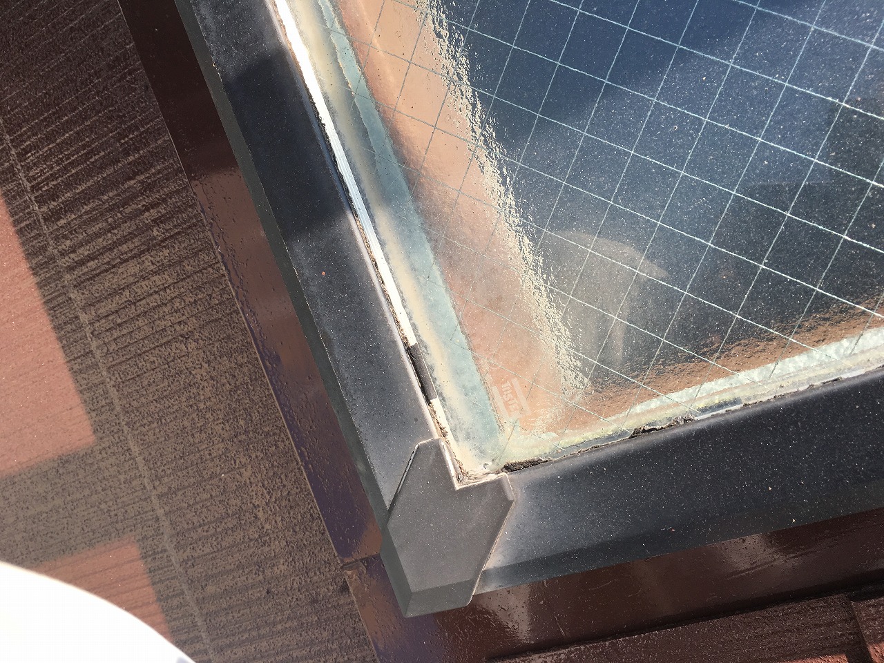 トップライトのガラスまわり