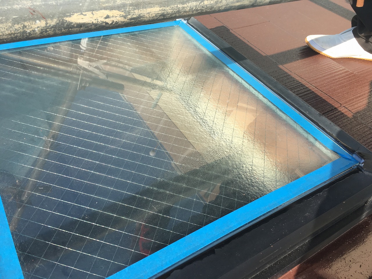 ガラス面マスキング