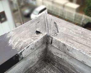 笠木板金の劣化状態